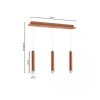 MILAGRO LAMPA WISZĄCA COPPER 15W LED