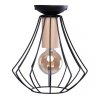 MILAGRO Lampa sufitowa WILL BLACK 1xE27
