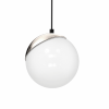 MILAGRO SFERA BLACK CHROM MLP4673 LAMPA WISZĄCA CZARNA KLOSZ KULA BIAŁA