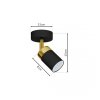 MILAGRO Kinkiet JOKER BLACK/GOLD 1xGU10