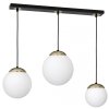 MILAGRO SPARTA BLACK  GOLD  LAMPA WISZĄCA CZARNO ZŁOTA KULE BIAŁE