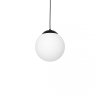 MILAGRO MLP6522 LIMA BLACK LAMPA WISZĄCA CZARNA KULA MLECZNA BIAŁA KLOSZ
