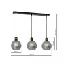 MILAGRO MLP6531 OMEGA BLACK LAMPA WISZĄCA CZARNO ZŁOTA GRAFITOWE KLOSZE KULE