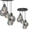 MILAGRO MLP6534 OMEGA BLACK LAMPA WISZĄCA CZARNO ZŁOTA GRAFITOWE KLOSZE KULE