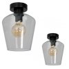 MILAGRO MLP6602 SANTIAGO CLEAR LAMPA SUFITOWA CZARNA KLOSZ PRZEŹROCZYSTY