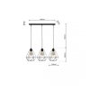 MILAGRO Lampa wisząca BASKET BLACK 3xE27