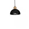 MILAGRO Lampa wisząca ERIK Black/Wood 3xE27