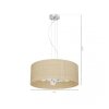 MILAGRO Lampa wisząca MARSHALL WHITE / RATTAN 3xE27