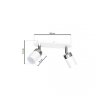 MILAGRO Lampa sufitowa JOKER WHITE 2xGU10
