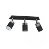 MILAGRO Lampa sufitowa JOKER BLACK 3xGU10