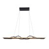 ITALUX CONATO PND-23848-30W-BK-GD LAMPA WISZĄCA LED NAD STÓŁ DREWNIANA CZARNA