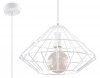 Lampa wisząca UMBERTO biała stal loft design zwis na lince sufitowy E27 LED SOLLUX LIGHTING