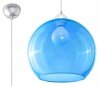 Lampa wisząca BALL błękitna kula loft szkło E27 LED SOLLUX LIGHTING