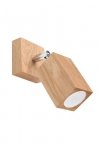 Kinkiet KEKE dąb drewno punktowa nowoczesna lampa ścienna ruchomy klosz Gu10 LED SOLLUX LIGHTING