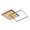 ITALUX NORIS PLF-82738-28W-WO PLAFON LED CZARNY Z DREWNEM KWADRATY