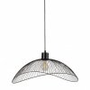 ITALUX  NUNEZ PND-1702-1-L-B LAMPA WISZĄCA DRUCIANY KLOSZ CZARNY NOWOCZESNY 