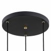 LAMPA WISZĄCA CZARNO ZŁOTA METALOWA POTRÓJNA NA KOLE NAD STÓŁ WYSPĘ DO KUCHNI JADALNI NOWOCZESNA ARGON MURANO 6139
