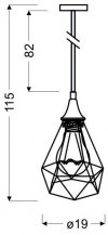 CANDELLUX LAMPA GRAF ZWIS 1X60W E27 CZARNY