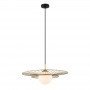 ITALUX ALISON MDM-4001/1 GD LAMPA WISZĄCA ZŁOTA METALOWA OPRAWA SZKLANY BIAŁY KLOSZ DO SALONU
