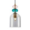 ITALUX BUSCO PND-30263-1B-BRO-SG LAMPA WISZĄCA  SZKLANA KOLOROWE SZKŁO KLOSZ DYMIONY