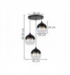 Lampa wisząca ze szklanymi kloszami - OSLO 2230/3/OW/B LIGHT HOME
