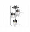 Lampa wisząca ze szklanymi kloszami - OSLO 2231/3/OW/B LIGHT HOME