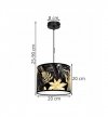 Lampa abażur wzór kwiaty - GOLD FLOWERS 2300/1/20 LIGHT HOME