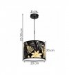 Lampa abażur wzór kwiaty - GOLD FLOWERS 2300/1/20