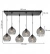 LAMPA SUFITOWA Z KRYSZTAŁKAMI CZARNA CRYSTAL HOME LIGHT HOME