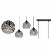 LAMPA SUFITOWA Z KRYSZTAŁKAMI CZARNA CRYSTAL HOME LIGHT HOME