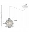 Lampa wisząca regulowana - SPIDER CRYSTAL 2220/1/C LIGHT HOME