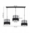 Lampa wisząca z abażurami - CHROMIC 2310/3/20 LIGHT HOME