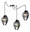 Lampa wisząca ze szklanymi kloszami - SPIDER RING HAGA 2346/3/G LIGHT HOME