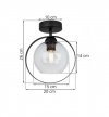 Reflektor sufitowy  - RING HAGA 2346/KB/B LIGHT HOME