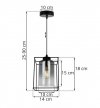 Lampa 1-płomienna LOFT  - HELLA CAGE 2365/1/G