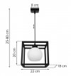 Lampa wisząca ze szklanymi kloszami - ELIZA CAGE 2370/1 LIGHT HOME