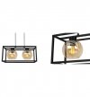 Lampa wisząca ze szklanymi kloszami - HAGA CAGE 2370/2/M LIGHT HOME
