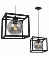 Lampa wisząca nowoczesna - HAGA CAGE 2370/1/G LIGHT HOME