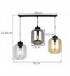 Lampa wisząca ze szklanymi kloszami - NOVALJA 2395/3/MIX LIGHT HOME