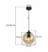 LAMPA WISZĄCA KULA SZKLANA KOLORY  MONAKO HOME
