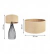 Lampa stołowa, jutowy abażur, kolor naturalny, 35 cm, metalowy, druciany stelaż, E27 LIGHT HOME