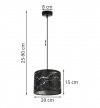 Lampa wisząca z abażurami - WERONA 2403/20/1SR LIGHT HOME