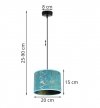 Lampa wisząca z abażurami - WERONA 2404/20/1 LIGHT HOME