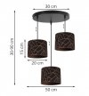 Lampa wisząca z abażurami - WERONA 2406/20/3OW LIGHT HOME