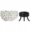 Lampa sufitowa Crystal, trzy klosze, metal, srebrna, nowoczesna LIGHT HOME