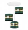 Lampa wisząca Elegance Gold, metal, 3 abażury, regulacja wysokości, podsufitka LIGHT HOME