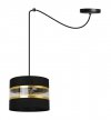 Lampa wisząca Elegance Gold, abażur, metal, regulacja wysokości, pająk LIGHT HOME