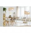 Lampa stojąca JUTA, trójnóg, abażur, drewno, E27 LIGHT HOME