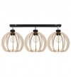 Lampa sufitowa na listwie TIMBER, drewniane klosze, metalowa konstrukcja, regulacja, E27 LIGHT HOME