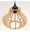 Lampa wisząca typu pająk, 5 drewnianych kloszy ażurowych o oryginalnym kształcie 23 cm, okrągła podsufitka, E27 LIGHT HOME